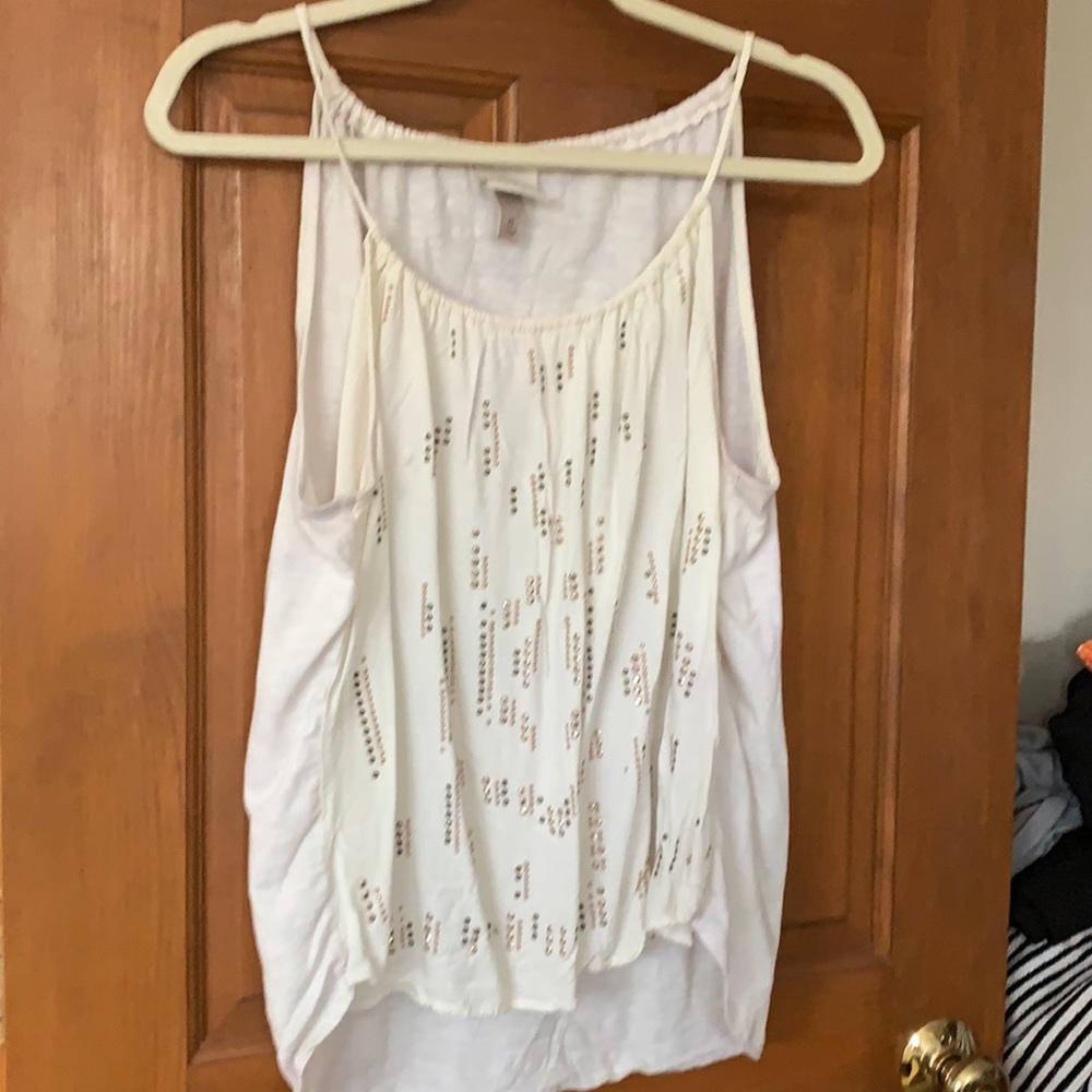 Cream and gold tank